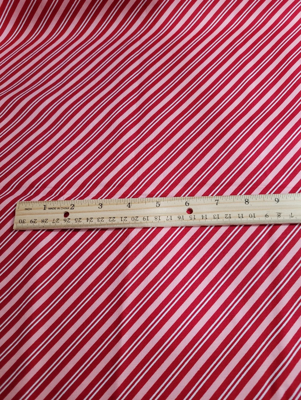 Once Upon A Christmas Moda Fabric Red White Pink Stripe Cotton #43166 (789/810)